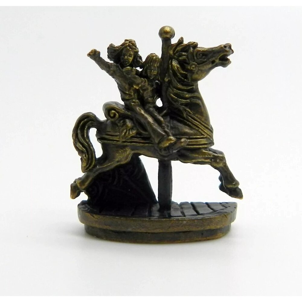 Gobel Olszewski Carrousel Ride Bronze Mini Figurine New Sealed w/ Case Americana